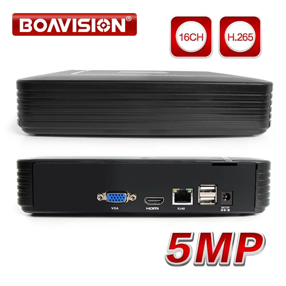 Onvif para Full Câmera de Segurança Sistema de Alarme Mini Cctv 5mp 1080p Vídeo Dvr Video Recorder hd ip Vigilância Xmeye Nvr 16ch H.265