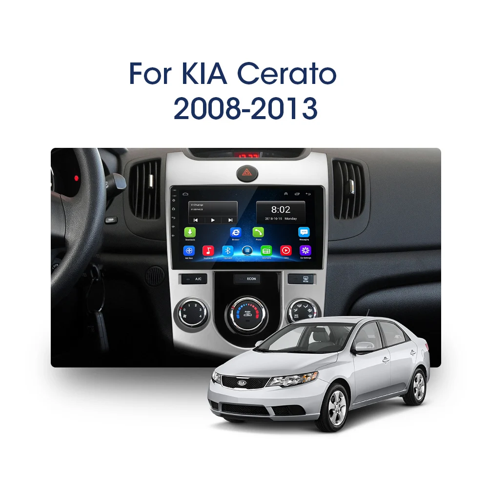 Android 9.1 Car 9 inch HD Auto radio For Kia Cerato Forte Koup MT 2008-2013 GPS Navigation multimed