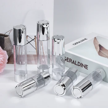 

15/30/50ML Empty Bottle Refillable Travel Containers Shampoo Lotion Squeeze Jar Plastic Clear Airless Pump Empty Bottle