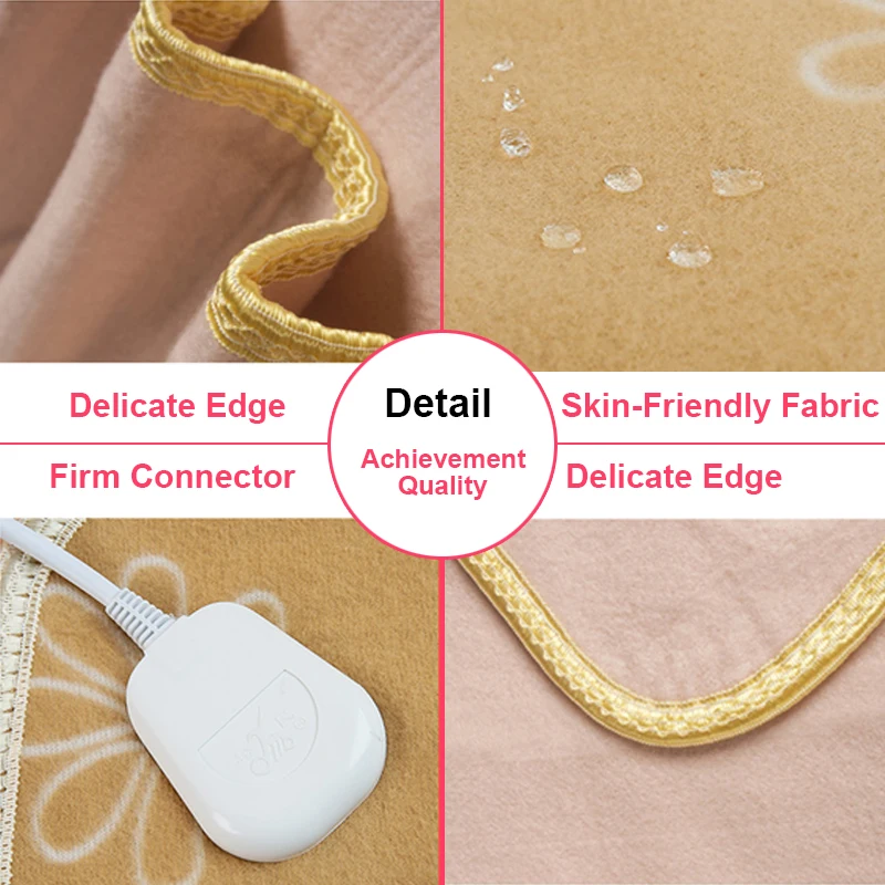  220V Automatic Electric Heating Thermostat Throw Blanket Double Body Warmer Bed Mattress Electric H