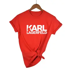 K-arl Lagerfeld Футболка женская унисекс Лето 2019 Vogue короткий рукав Забавные футболки Harajuku Tumblr Karl Who футболка femme