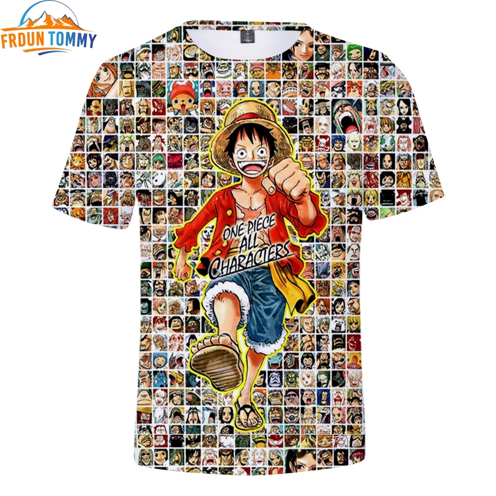 Новый бренд одна деталь футболка для мужчин пиратский король s Luffy летние