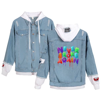 

YoungBoy Never Broke Again denim jacket women Pringing Cotton Fashion hoodie Women Spring Autumn Casual Hip hop jackets girls