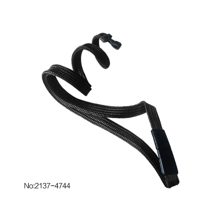 Black 2137-4741 10 мм(3/8 дюйма) плоская плетеная тканая полипропиленовая тесьма с безопасным отрывом, США и широкий не скручивающийся пластиковый крюк - Цвет: Black