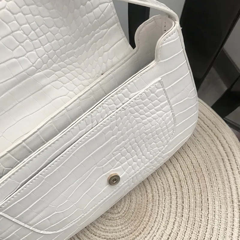Роскошная сумочка Багет с крокодиловым узором простая дизайнерская брендовая