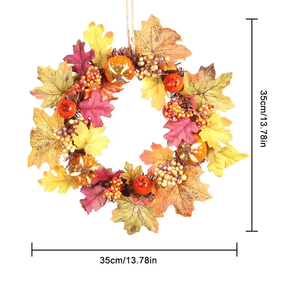 Window Decoration Pendant Christmas Decoration Innovative Pumpkin Pine Cone Maple Leaf Wreath Halloween Fast Delivery New