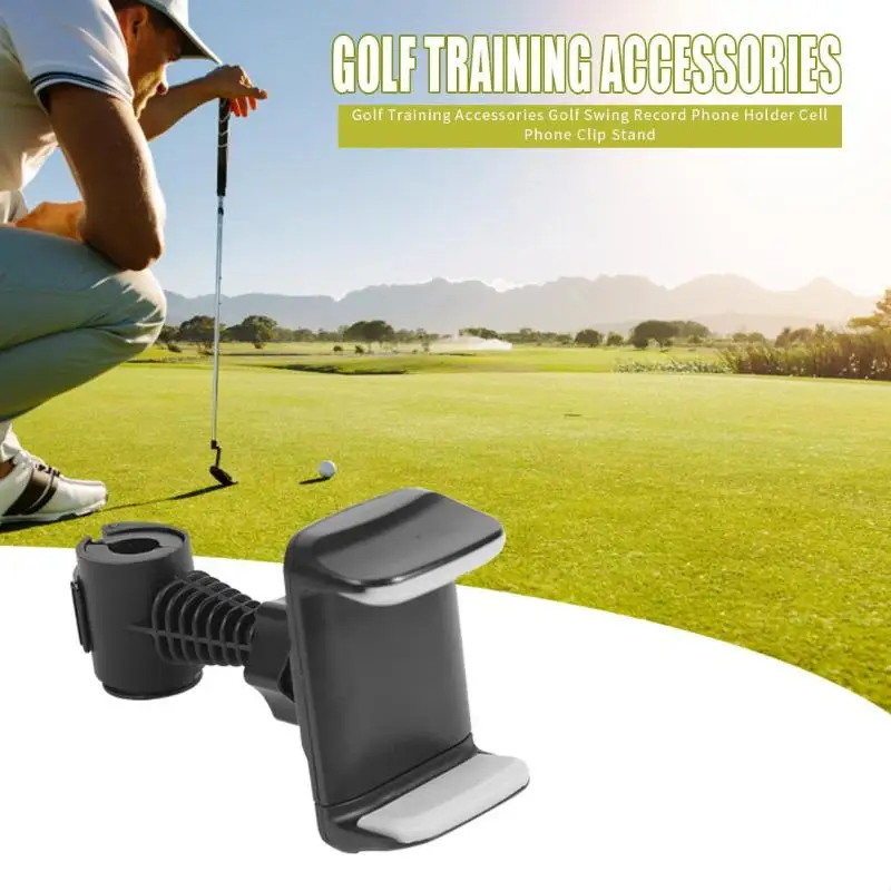 360 Вращающийся держатель для телефона ABS Golf Swing Record, держатель для мобильного телефона с зажимом, подставка, держатель для выравнивания, Аксессуары для тренировок в гольф