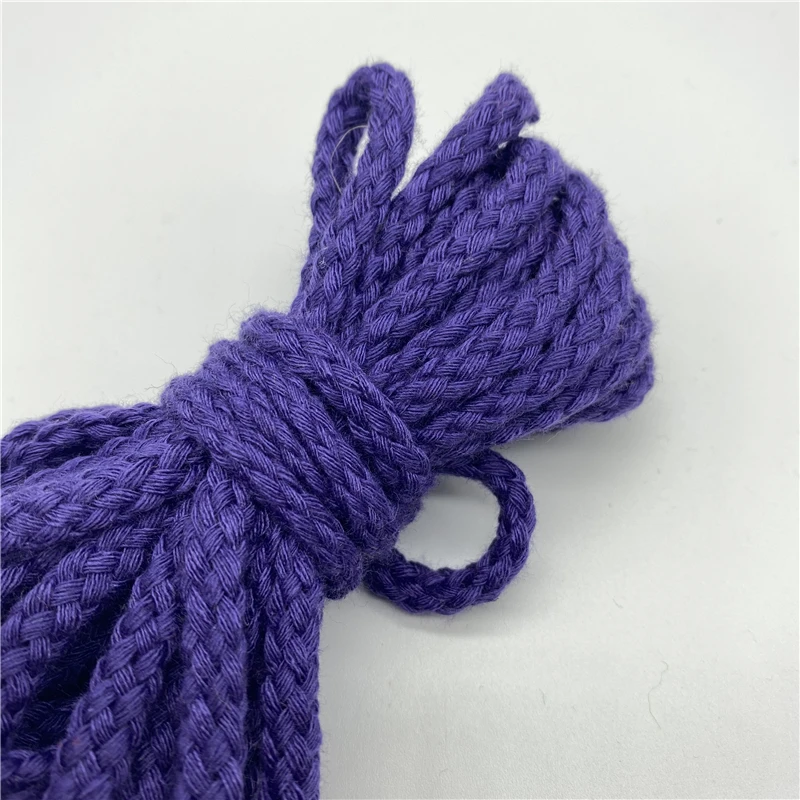 Cotton Rope 5yards/Lot 6mm Decorative Twisted Braided For Handmade Home Textile Decoration