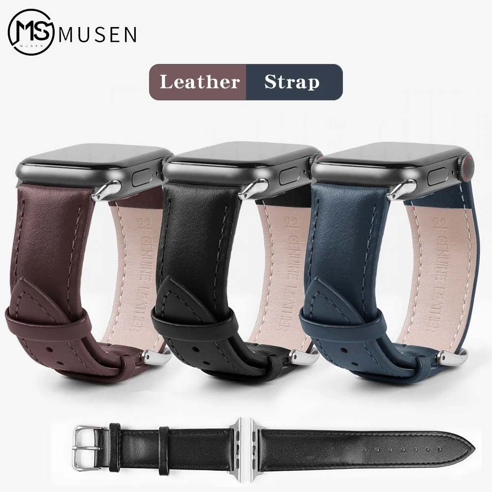 

Leather loop Band for Apple Watch 42mm 38mm Watchband for 40mm 44mm Sports Bracelet Tour Strap for iWatch Series 1 2 3 4 5 6 SE