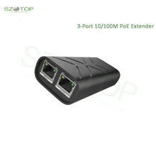 

Free Shipping 3 Port 10/100m 25W POE Extender with 1 * RJ45 input port IEEE802.3af/at/bt + 2 * POE output port IEEE802.af