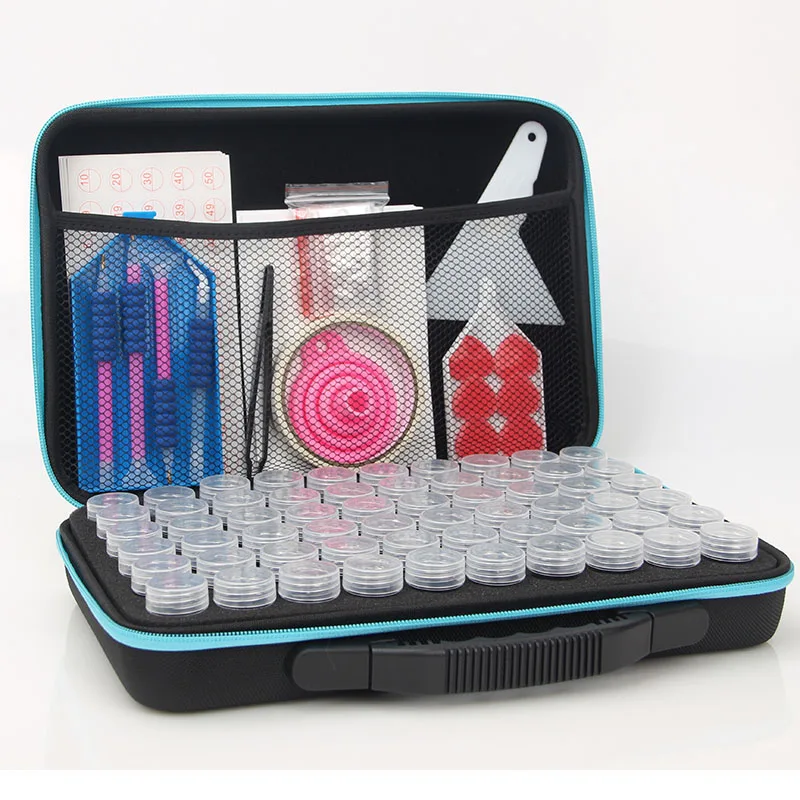 5D Diamond Painting Storage Box 60-Slot Accessories Tools Jewelry Bead Jar Ring Sparkling rhinestones | Дом и сад