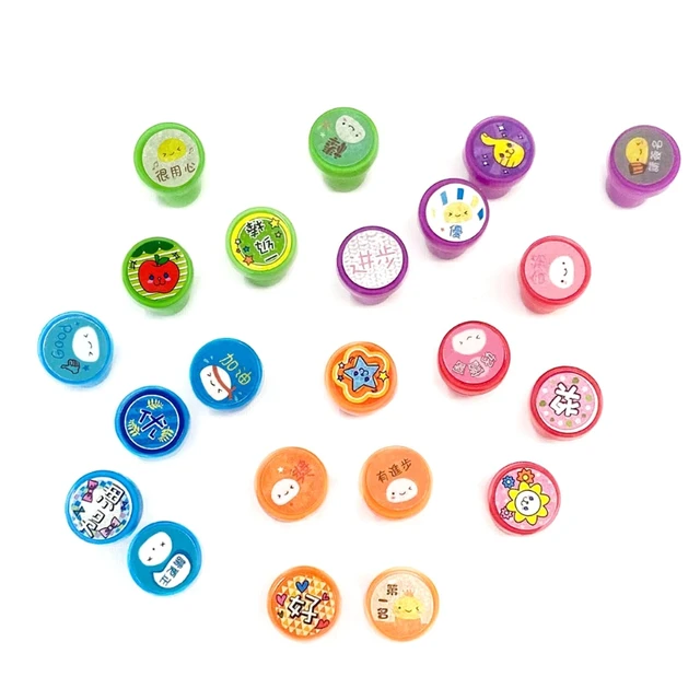 Kid Fun Cartoon Self Inking Rubber Stamps Scrapbooking Cute School Craft 10Pcs 3