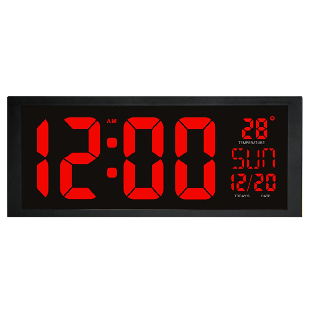 Skup HD LED duży ekran zegar ścienny na blat zegar z kalendarzem czas letni funkcja LED zegar elektroniczny z termometrem