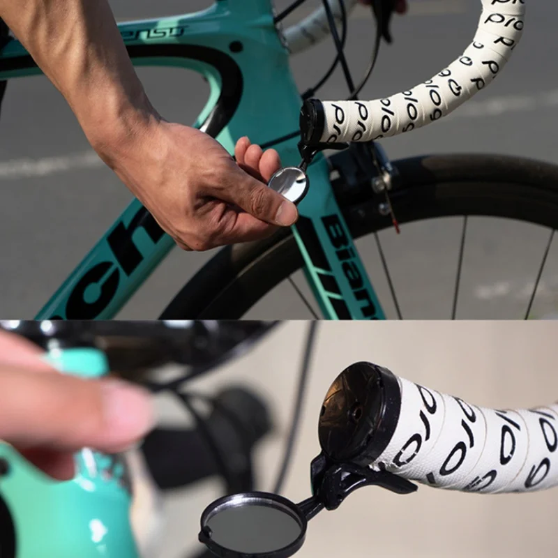 

Universal Bike Bicycle Cycling Mirror For Road Bike Unbreakable Rotatable Rearview Safety Side Handlebar Mirror