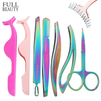 

1pcs Eyelash Tweezers Clip Applicator all for Extension Rose Gold False Eyelashes Curler Clamp Beauty Auxiliary Tools CHND058-1