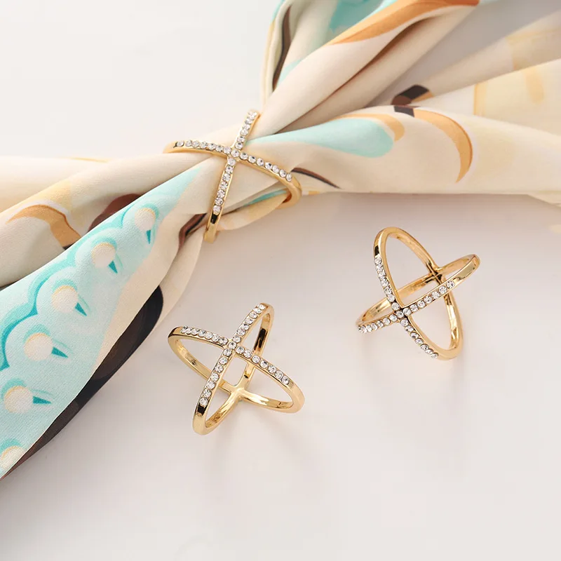 Silk Clothing Accessories, Scarf Ring Buckle Women