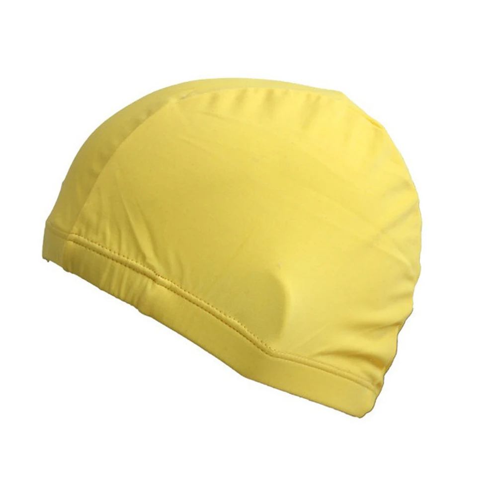 Yellow Эластичные уши длинные волосы спортивный плавательный бассейн плавать ming cap свободный размер для мужчин и женщин твердая Шляпа Унисекс чистый цвет гибкий плавать ming cap - Цвет: Yellow