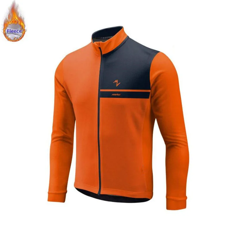 Pro team New Men Long Sleeve Winter Thermal Fleece Bicycle Morvelo Cycling Jersey Warm Winter Moutain Bike Cycling Clothing - Цвет: 7