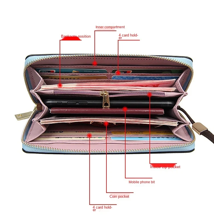 Women Wallet New Style Clutch Bag Pu Fashion Long Wallet Multi-function Wallet Luxury Wallets for Women Louis Vuitton