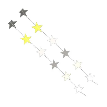 

2 Sets Star Garland Pentagram 4M Long Banner Garland for Birthday