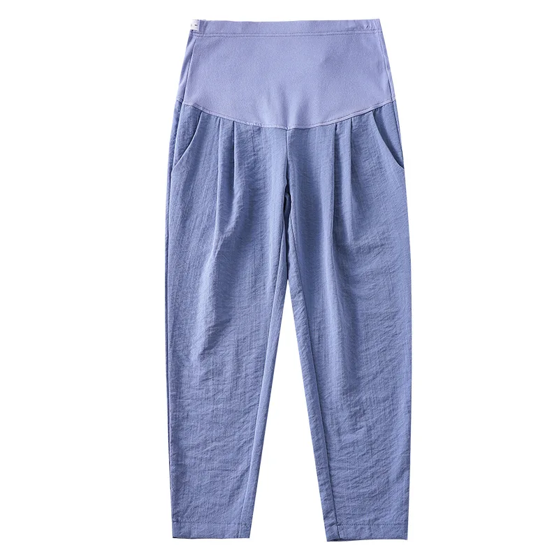 Thin Cotton Linen Maternity Pants 