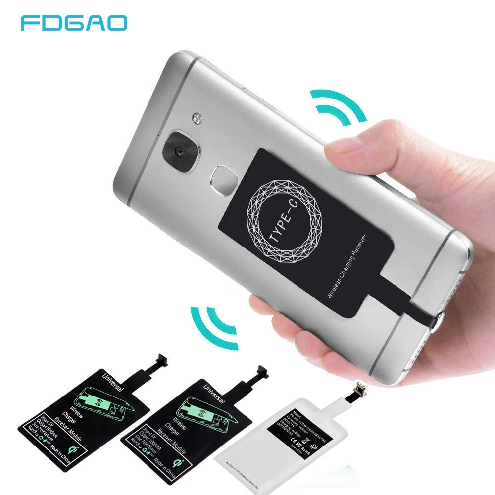 

QI Wireless Charger Receiver For iPhone 5 5s 5C SE 7 6s 6 Plus Universal Charging USB Micro USB Type-c Phone for Smausng Xiaomi