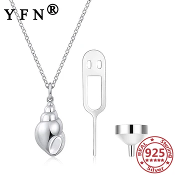 

YFN 925 Sterling Silver Snails Urn Necklace for Ashes Conch Memorial Urns Necklace Pet Ash Casket Cremation Keepsake Urn Jewelry