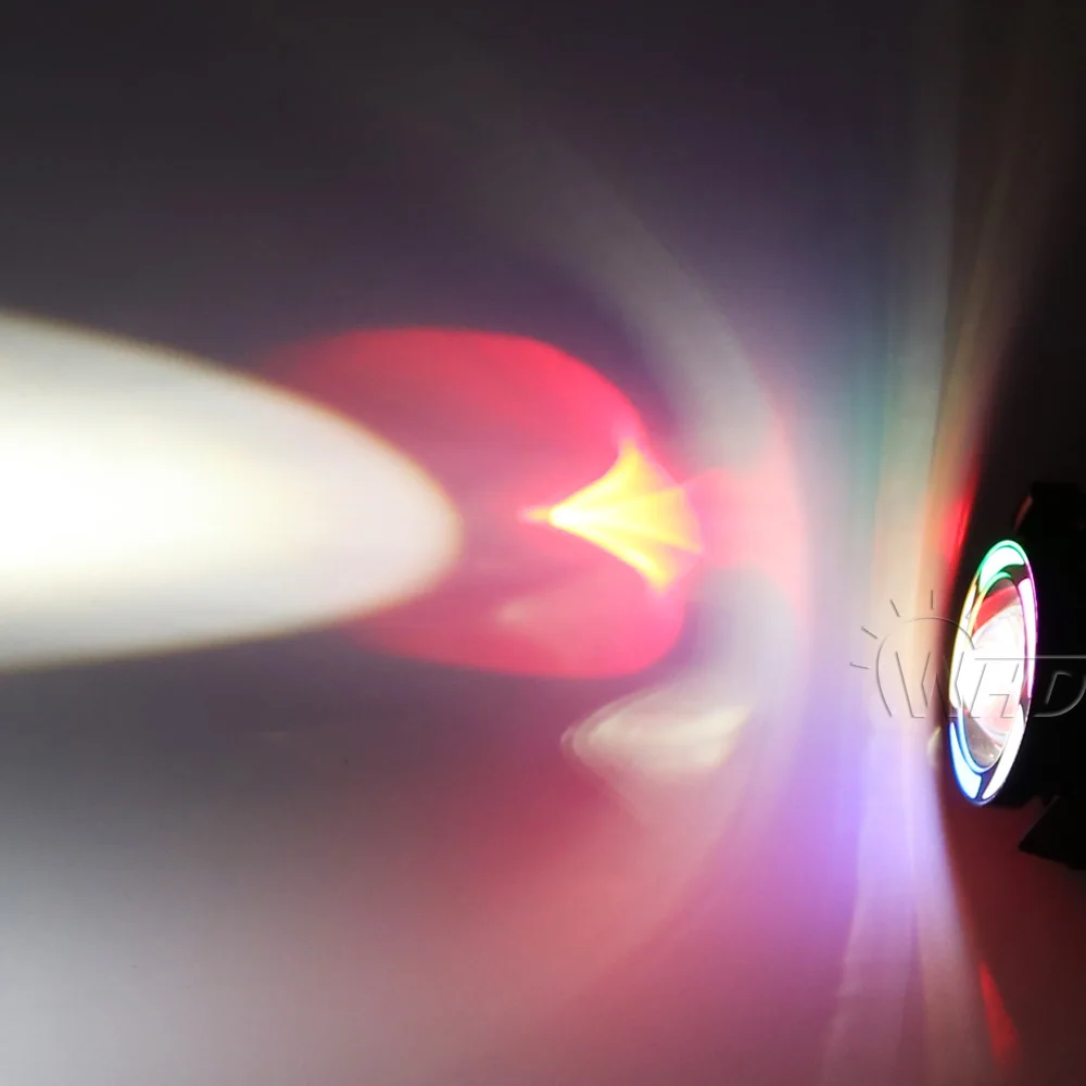 2pcs Motorcycle LED Headlight Fog Light with 1pc switch as gift for U7 125W 3000LM Devil Angel Eye DRL Moto Spot light (7)