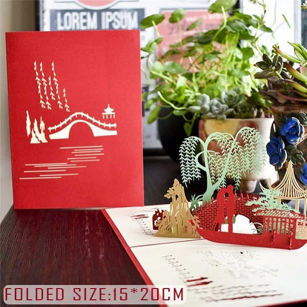 LOVER Love 3D Pop UP Cards Valentines Day Gift Postcard with Envelope Stickers Wedding Invitation Greeting Cards Anniversary for Her - Цвет: LOVER