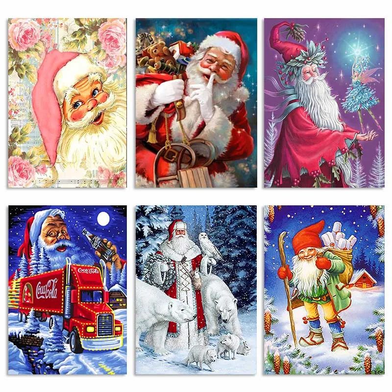 Diamond Painting Christmas Home Decoration Mosaic Gift 5D Square/Round Embroidery Promotional Rhinestone Picture | Дом и сад