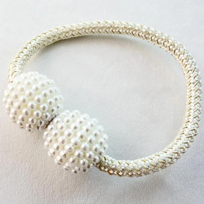 

Magnetic Pearl Ball Curtain Tie Backs Curtain Drape Tieback Holdback Holdbacks Buckle Clips Accessory Curtain Rods Accessoires