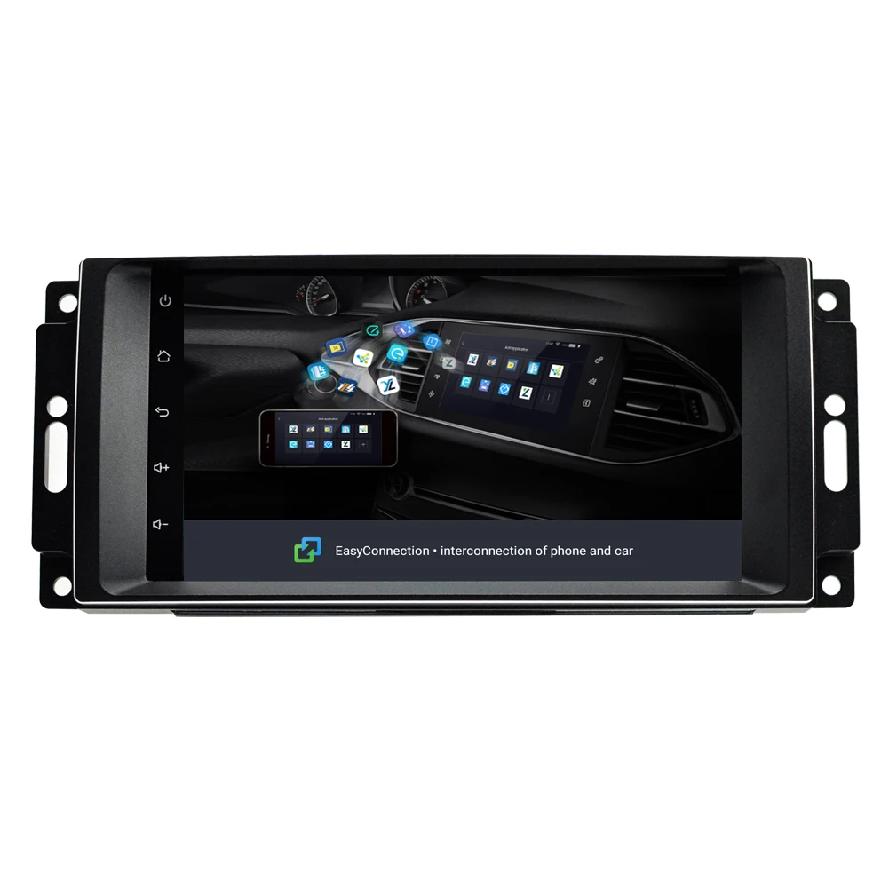 NaviTopia 1024*600 7 дюймов 8 core ram 2G rom 32G Android 8,1 автомобильный радиоплеер для Jeep Compass старый с картами/gps