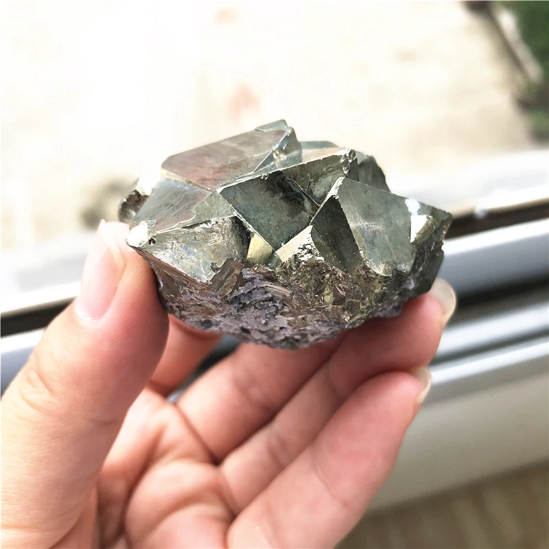 1pc Natural Iron Pyrite Cluster Crystal Stone Rough Display Specimen Minerals Natural Stones and Minerals