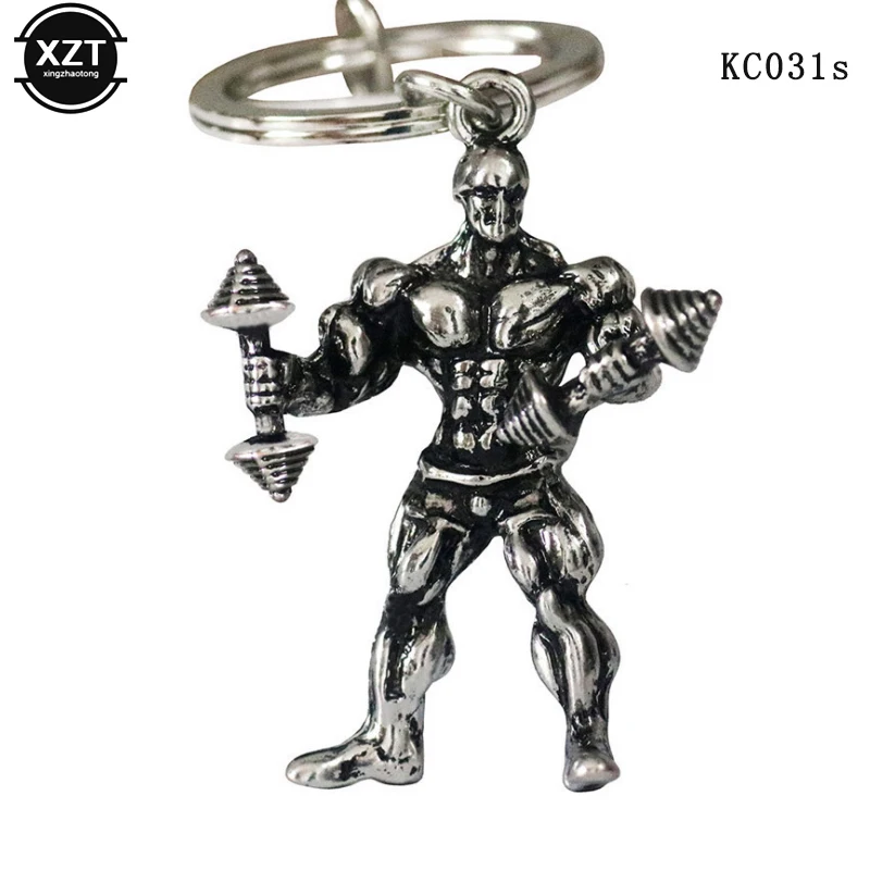 Strong-Man-Dumbbell-Keychain-Men-Fitness-Bodybuilding-Key-Chains-For ...