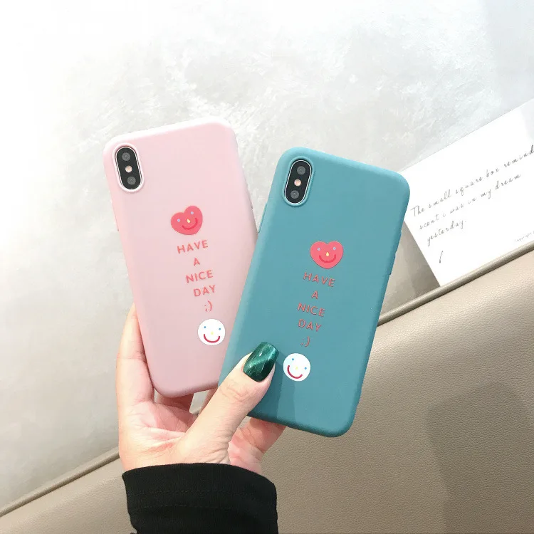 Чехол для мобильного телефона iphone 7 8 6 6s Plus XR X XS Max чехол Fundas Apple милый с сердцем