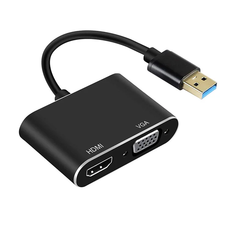 USB 3.0/2.0 to HDMI Multiple Monitors Cable Converter with Audio for PC Laptop Projector HDTV Compatible with Windows XP 7/8/08.1/10 USB to HDMI Adapter 1080P HD Audio Video Cable Converter 