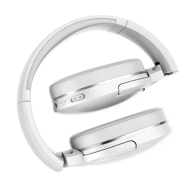 Baseus D02 Wireless Headphone Bluetooth 5.0 Foldable Bluetooth Headset Headphones Portable Bluetooth Earphone With Mic For Phone - Цвет: Белый