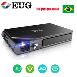Video Projector Home Theater Beamer 8000:1 Contrast Ratio Wireless Airplay Freeshipping Rechargeable Portable Mini Projector