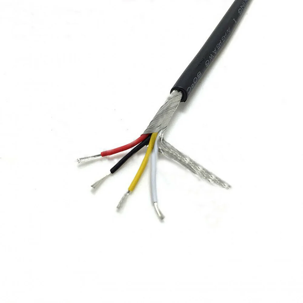 Multi-core  Control Copper wire Shielded audio Headphone Signal Cable 
