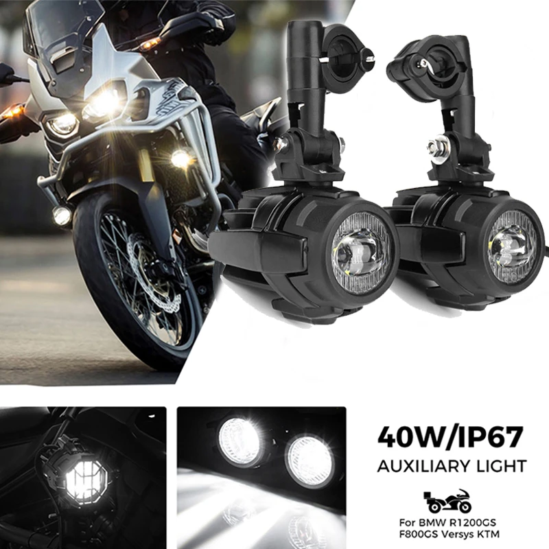 Motorcycle fog lights For BMW R1200GS ADV F800GS F700GS F650GS K1600 LED  Auxiliary Fog Light Assemblie Driving Lamp 40W