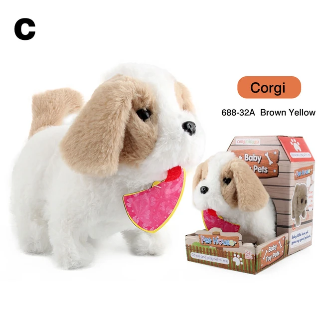 Simulation Peluche Électrique Chiot Animal Jouet Chien Peut Marcher Et  Appeler Jouet Chien Enfants Cadeau