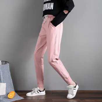 

NEW Women's pants are casual and versatile, with small feet and solid lace up, comfortable, thin and long legs