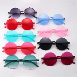 Sunglasses Gradient Children Round 9 Colors Boys Girls Rimless One Piece Gafas Sun Glasses Kids Oculos Child Eyewear