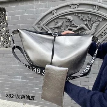 

Fashionista new style oily leather with coin purse inside shoulder bag messenger bag female bag fashion trend bag