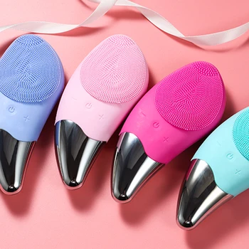 

Sonic Facial Brush Electric Face Cleansing Brush Face Cleanser Silicone Scrub Pore Washing Exfoliator Brush Skin Care For Face