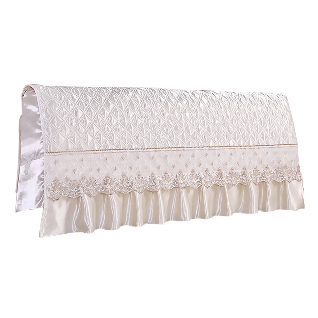 European Style Silk-like Bedroom Bed Headboard Slipcover Protector Bed Beige