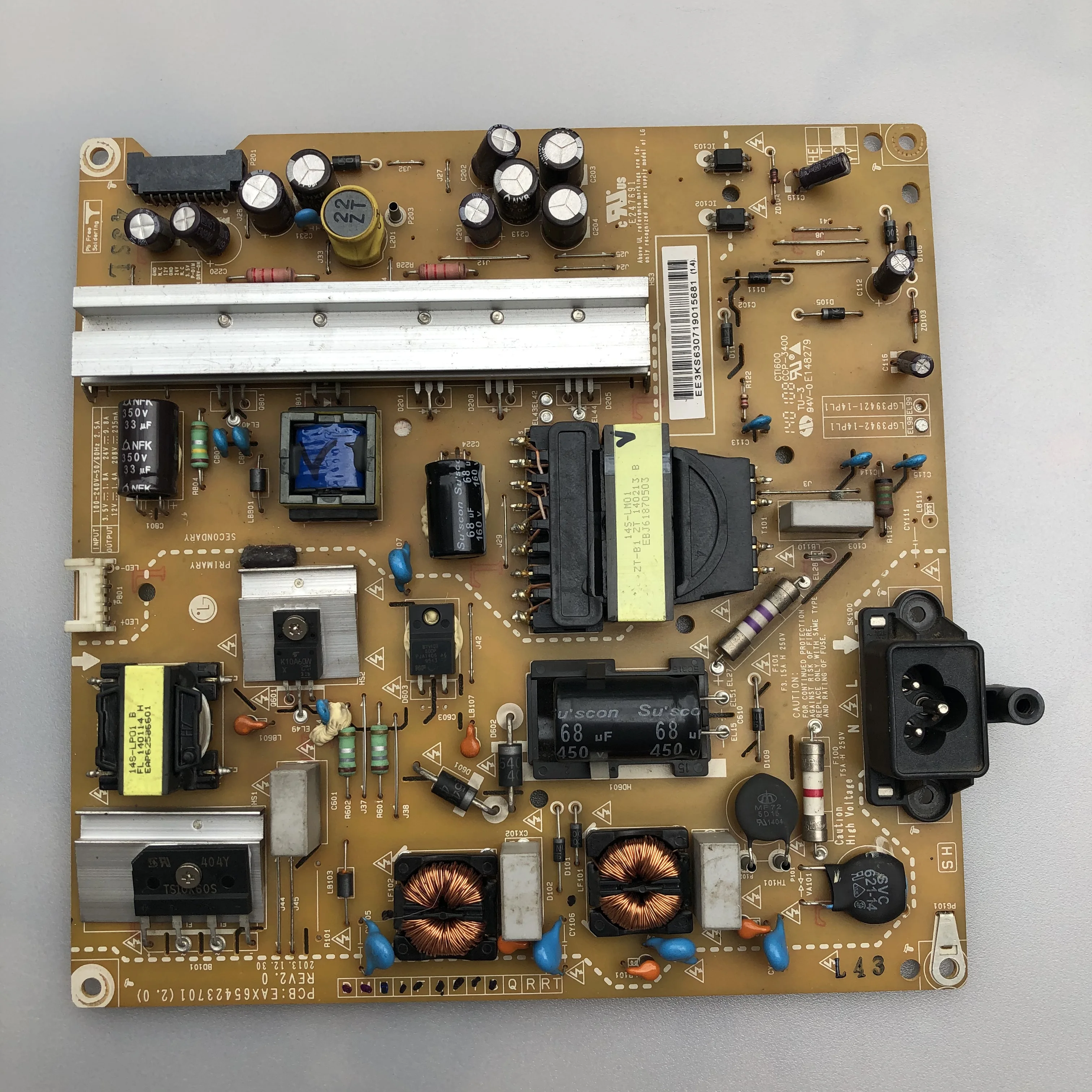 

Power supply board EAX65423701 for 42GB6500-CA P3942-14PL1 42LB5610-CD 42LF580V 42LB5520-CA 42LY340C-CA 39LB5620-CA