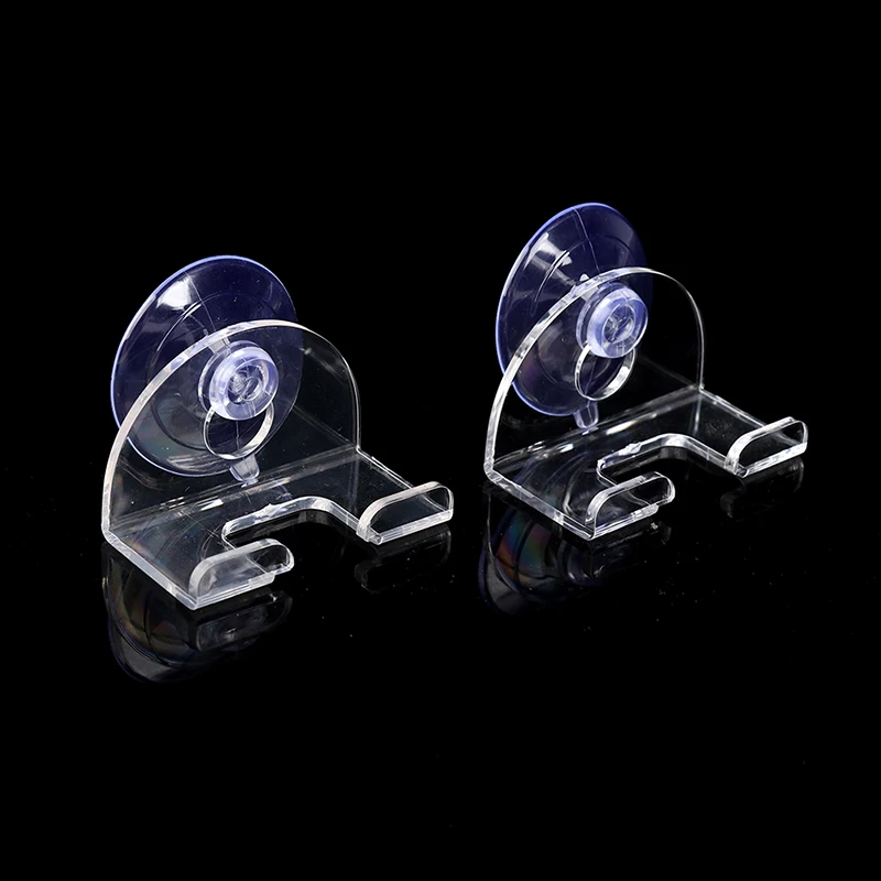 2pcs Shaver Holder Suction Cup Hook Disc Bathroom Razor Rack Waterproof Removable Punching Free Transparent Suction Cup