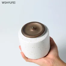 1 шт. костяного фарфора с крышкой большой дом Ganoderma lucidum чай кофе в зернах печенье конфеты железа запечатанные банки таблетки емкость для порошка бак