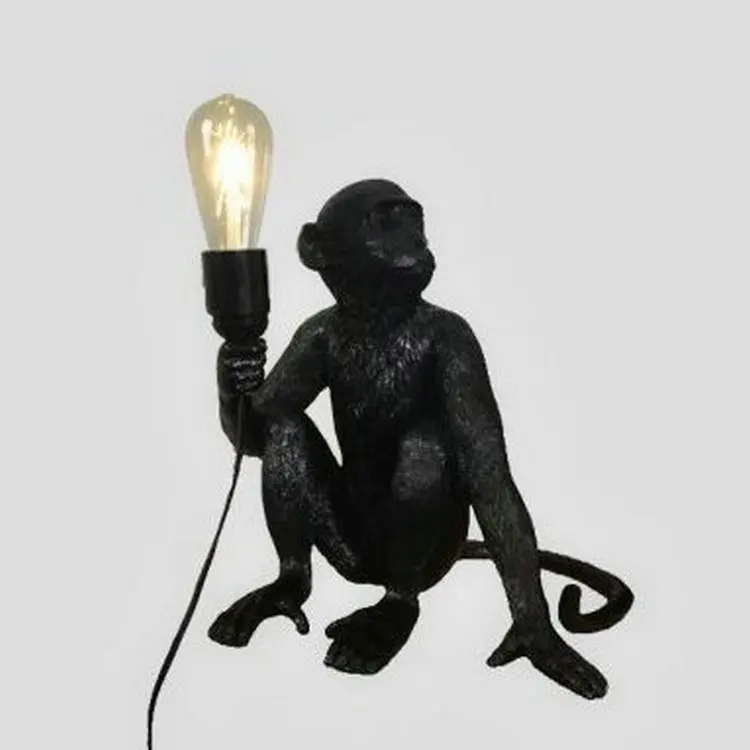 Ретро промышленный светодиодный настенный светильник с обезьяной из смолы для спальни гостиной кухни столовой прихожей лестницы Лофт Ресторан Бар деко